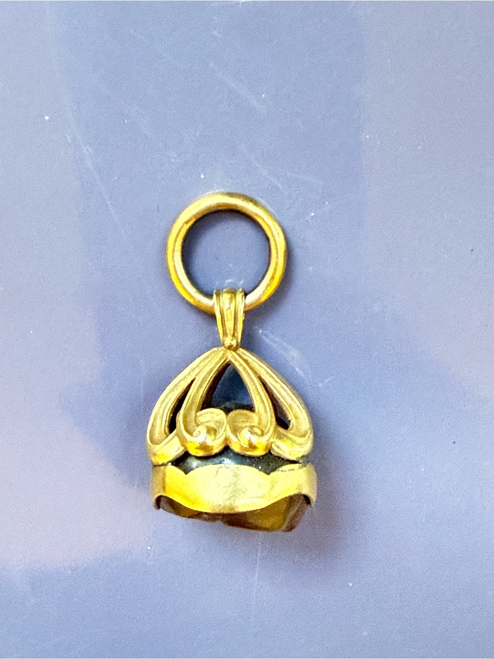 Antique Victorian Carnelian Intaglio Fob Seal. 9K Gold